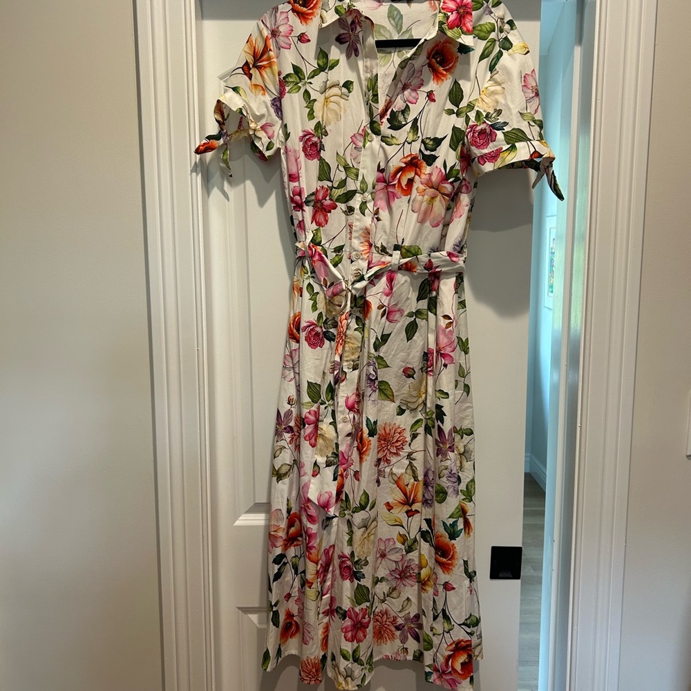 Zara Multicolor Floral Midi Dress